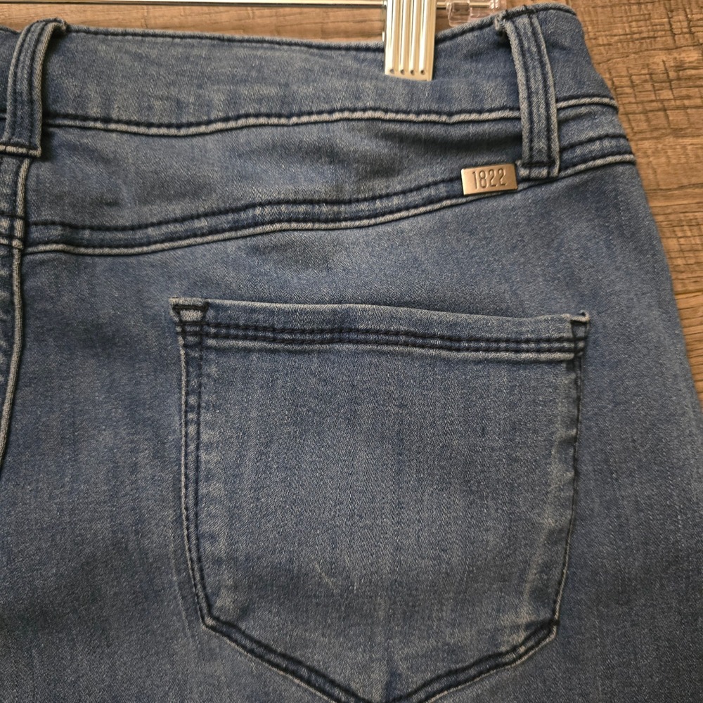 1822 Denim Womens High Rise Skinny Jeans Medium‎ Wash Blue Stretch Denim - Picture 4 of 7